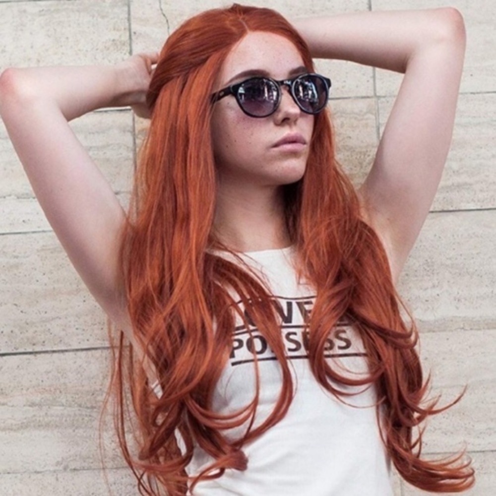 Kaci 24”LACEFRONT Copper Brown Color  Wig